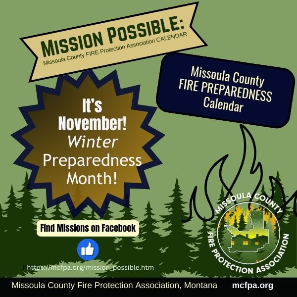 November is Winter Preparedness Month in Missoula County Montana