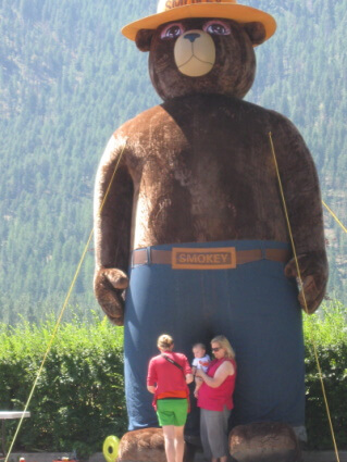 Smokey Bear Balloon is a giant audience pleaser - Seeley Lake loan
